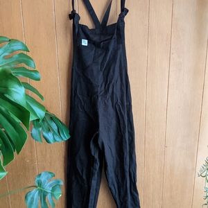 Lucy and Yak Organic Dungarees Overalls Black